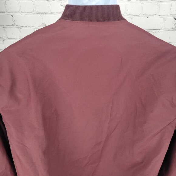 Bonobos Burgundy Lightweight Zip Lined Inner Pockets Bomber Jacket Small S - Picture 9 of 14